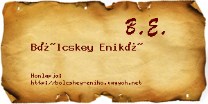 Bölcskey Enikő névjegykártya